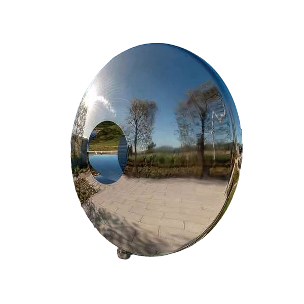 Large Stainless Steel Mirror Sculpture Contemporary Outdoor Sculptures Model # MSC1224