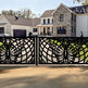 Laser Cut Artistic Doodle Design Iron Yard Gate |Modern Fabrication Metal Garden Gate | Made in Canada – Model # 772-Taimco