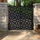 Laser Cut Artistic Floral Square Design Metal Garden Gate| Custom Fabrication Metal Back Yard Gate| Made in Canada – Model # 728-Taimco