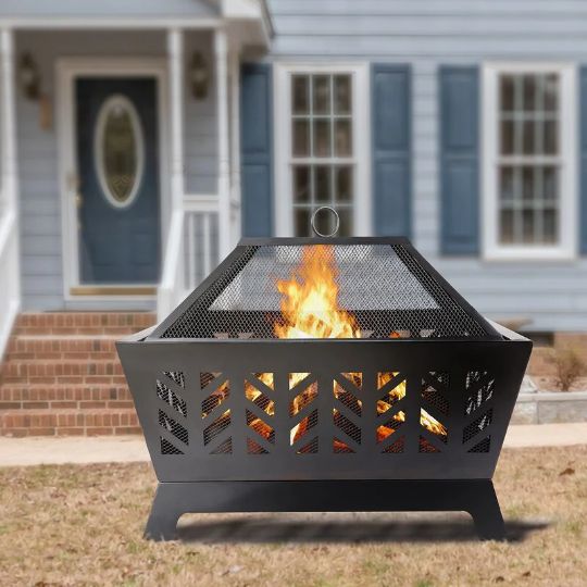 Laser cut Wood Burning Fire Pit | Custom Fabricated Wood Burning Fire Pit | Made in Canada – Model # WBFP854-Taimco