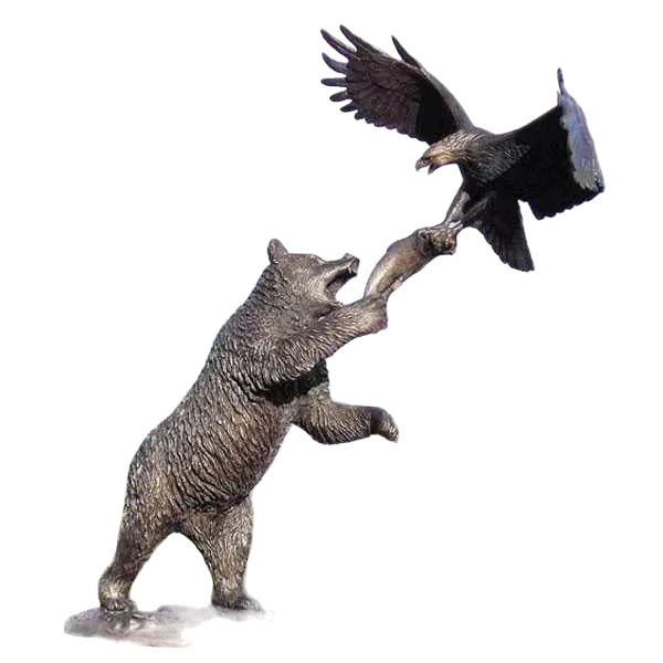 Life-Size Bronze Beer Statue with an Eagle Design Sculpture Model # MSC1241