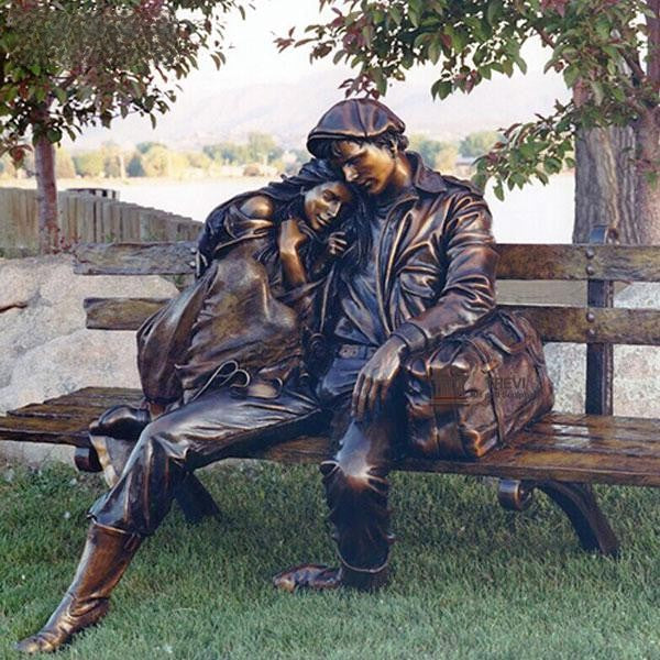 Life Size bronze lover Sculpture Contemporary Outdoor Sculptures Model # MSC1226-Taimco