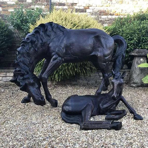 Life Size Bronze Mare with Foal Statue for Garden Decor Model # MSC1278-Taimco