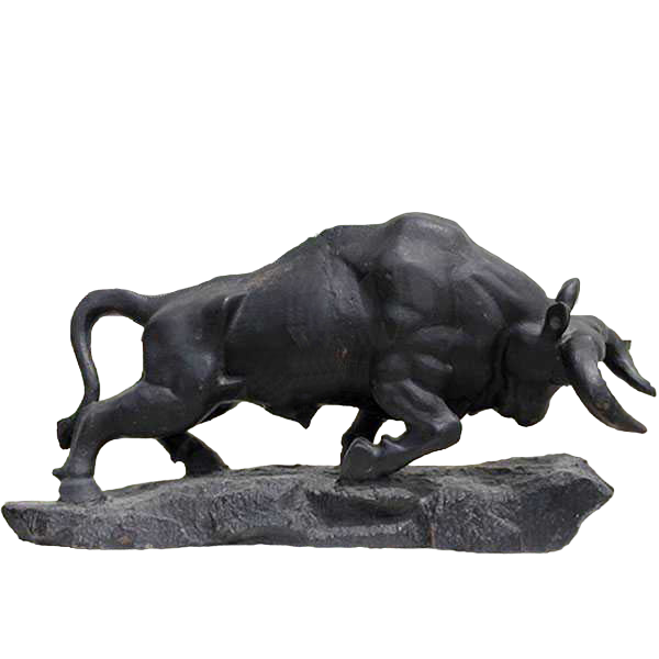 Life Size Bronze Ornamental Charging Bull Statue for Lawn Decor Model # MSC1270