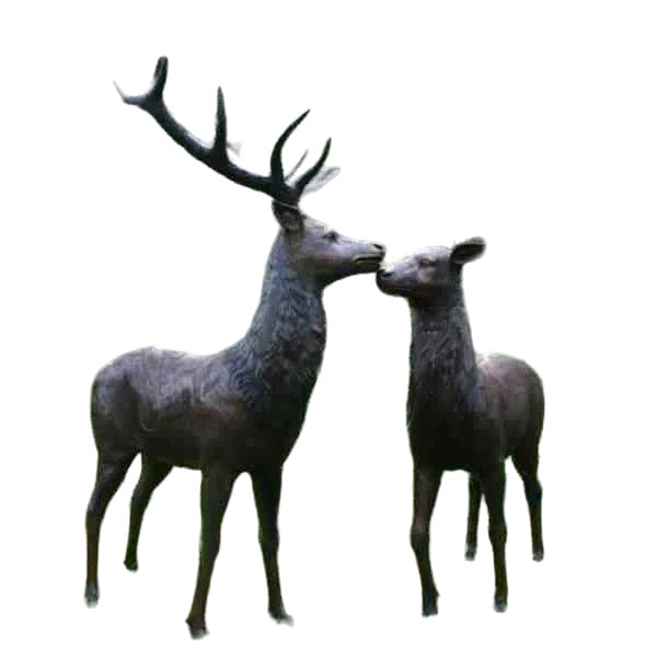 Life Size Bronze Outdoor Deer Statues for Garden Decor Model # MSC1276