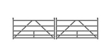 Manual Swing A-Series Tubular Galvanized Steel Double and Single Barrier Gate | Made in Canada– Model # MSG 893-Taimco