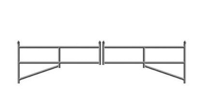 Manual Swing H-Series Tubular Galvanized Steel Double and Single Barrier Gate | Made in Canada– Model # MSG 887-Taimco