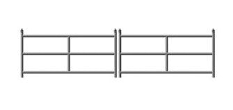 Manual Swing O-Series Tubular Galvanized Steel Double and Single Barrier Gate | Made in Canada– Model # MSG 891-Taimco