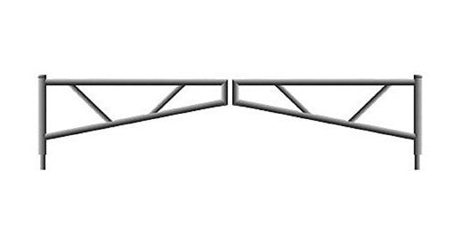 Manual Swing V-Series Tubular Galvanized Steel Double and Single Barrier Gate | Made in Canada– Model # MSG 892-Taimco
