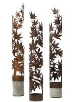 Maple Swirl-Outdoor Metal Sculpture - Metal Art Decorative Peace | Metal Art Accent - Model # MA1164