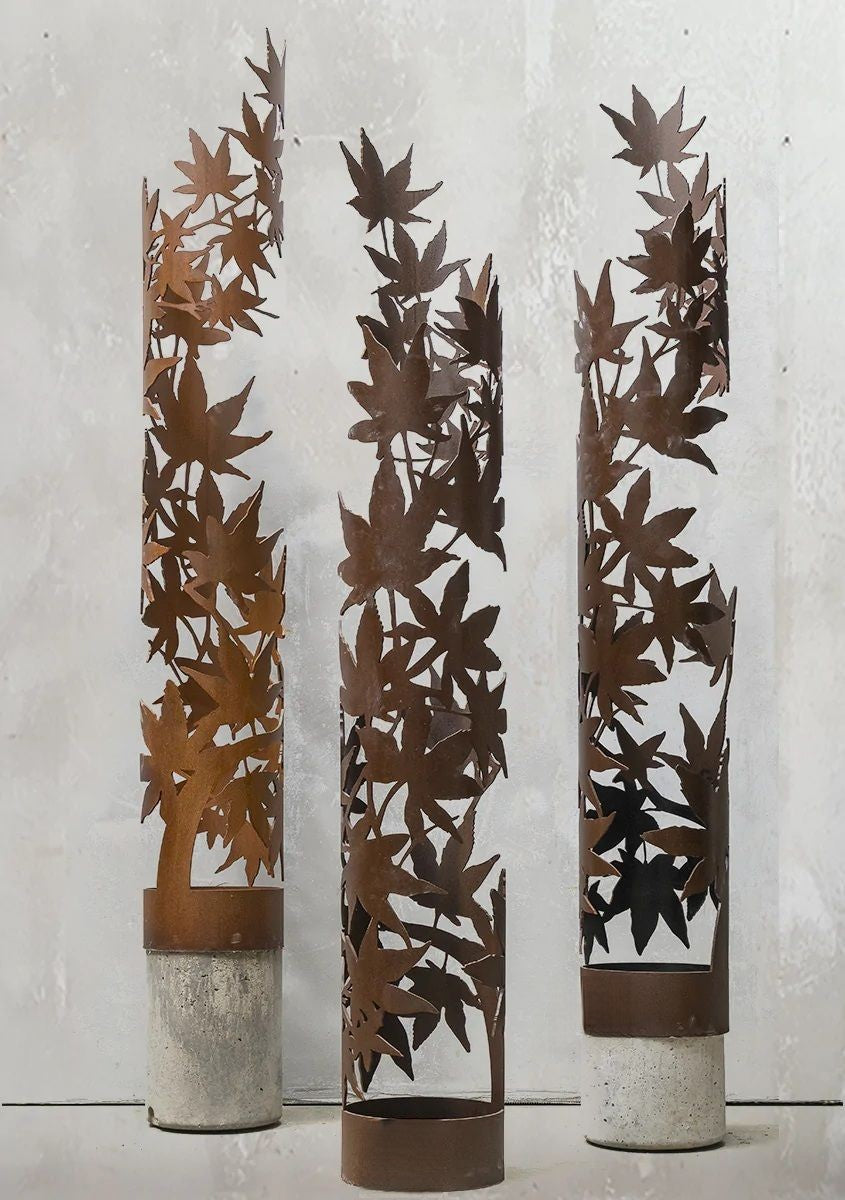 Maple Swirl-Outdoor Metal Sculpture - Metal Art Decorative Peace | Metal Art Accent - Model # MA1164-Taimco