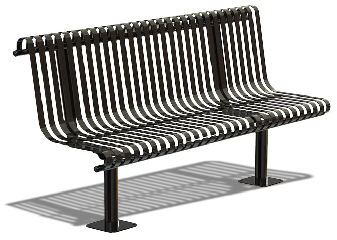 Metal Bench Steel Top and Back Steel Slat | Model MB186-Taimco