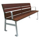 Metal Bench with Wood Top and Back | Model MB205-Taimco