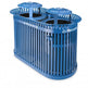 Metal Outdoor Slatted Steel Trash - Two Compartment Recycling / Trash Receptacle - Model WR217-Taimco