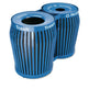 Metal Outdoor Slatted Steel Trash - Two Compartment Recycling / Trash Receptacle - Model WR218-Taimco