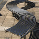 Metal Waves Outdoor Bench | Model COLL1700-Taimco