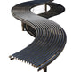 Metal Waves Outdoor Bench | Model COLL1700-Taimco