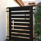 Modern Horizontal Line Design Metal Garden Gate| Custom Fabrication Metal Side Walk Gate| Made in Canada– Model # 305-Taimco