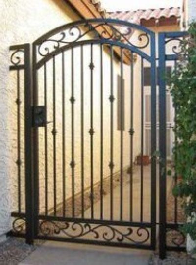 Modern Iron Fence Design Metal Garden gate | Metal Art Accent Iron Fence Gate | Made in Canada – Model # 402-Taimco