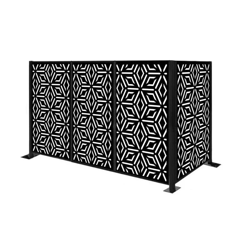 Modern Laser Cut Diamond Design Metal Privacy Screen | Stunning Custom Fabrication Decorative Metal Privacy Panel | Made in Canada – Model # PP605-Taimco