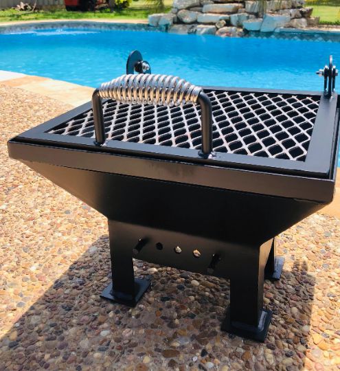 Modern Metal BBQ Cooking Grate Fire Pit | Heavy Metal Charcoal Steak Cooker Grill Grate | Made in Canada – Model BBQ429-Taimco