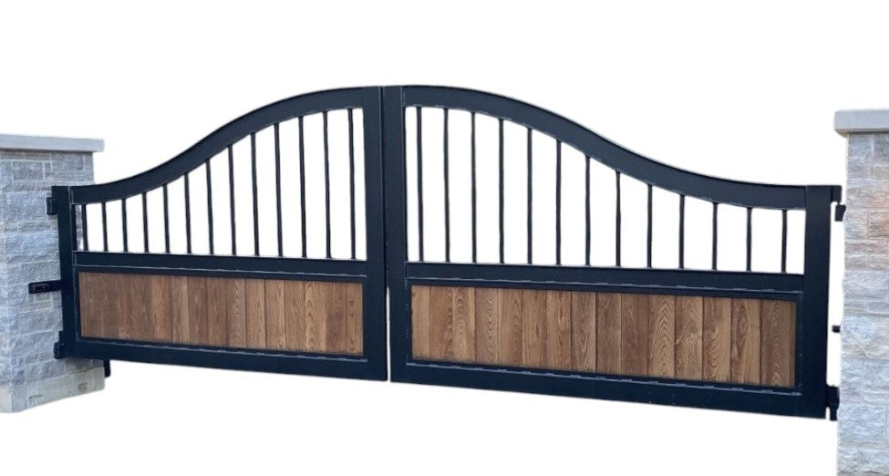 Timber Guard – Wood & Steel Driveway Gate Model # DWG192
