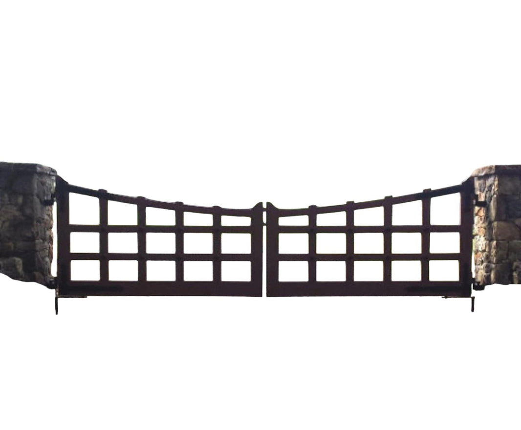 Modern Residential & Ranch Gorgeous & Simple Metal Driveway Gate – Farms Gates | Square Cut Heavy Duty Driveway Gate | Made in CANADA – Model # 496