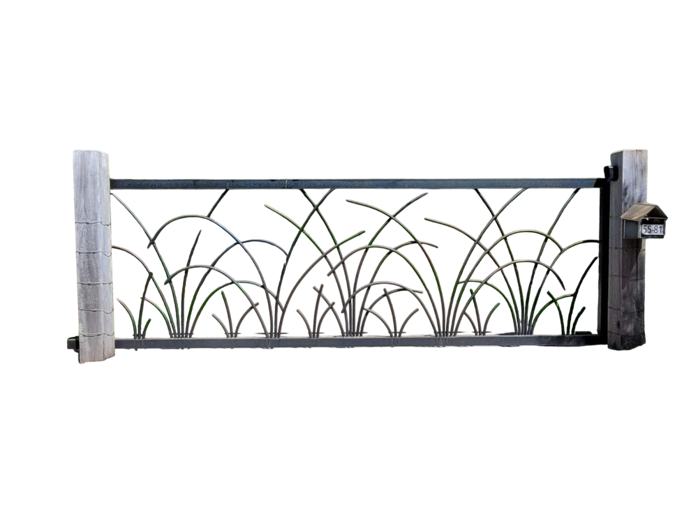Modern Spiral Vintage Fence Metal Driveway Gate| Custom Fabrication Heavy Duty Entry Gate | Made in Canada– Model # 164