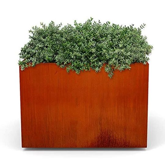 Modern Square Design Steel Planter | Classic Garden Planters Pots for Indoor, Outdoor & Commercial Use| Made in Canada –Model # P601-Taimco