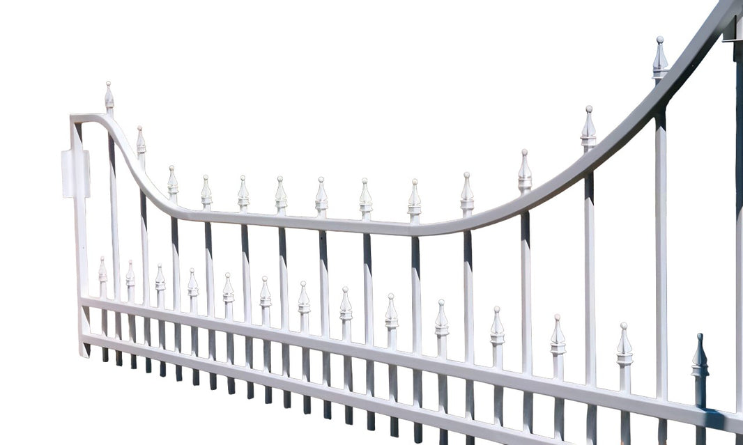 Modern Stylish Picket Fence Entry Gate | Unique Heavy Duty Metal Driveway Gate | Made in Canada– Model # 125