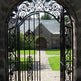 Modern Visual Art Spiral Vintage Iron Fence Gate | Custom Fabrication Metal Garden Gate | Made in Canada – Model # 840-Taimco