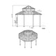 Octagon Two Tiers Steel Structure Park Gazebo 26' | Model # GAZO2T-Taimco