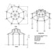 Octagon Two Tiers Steel Structure Park Gazebo 26' | Model # GAZO2T-Taimco
