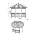 Octagon Two Tiers Steel Structure Park Gazebo 26' | Model # GAZO2TN-Taimco