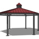 Octagon Two Tiers Steel Structure Park Gazebo 26' | Model # GAZO2TN-Taimco