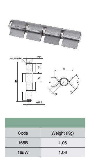 Open Weld Hinge With Bearing & Washer | Model # OWHB-165 ( Pack of 100 )-Taimco