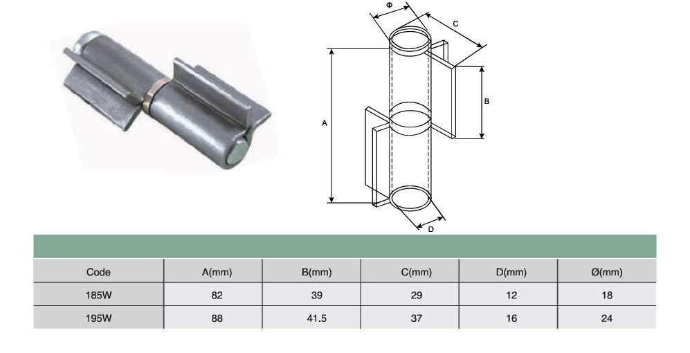 Open Welding Hinge With Washer | Model # OWHB-185 ( Pack of 100 )-Taimco