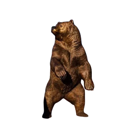 Outdoor Large Bronze Bear Statue Campus Mascot Model # MSC1293