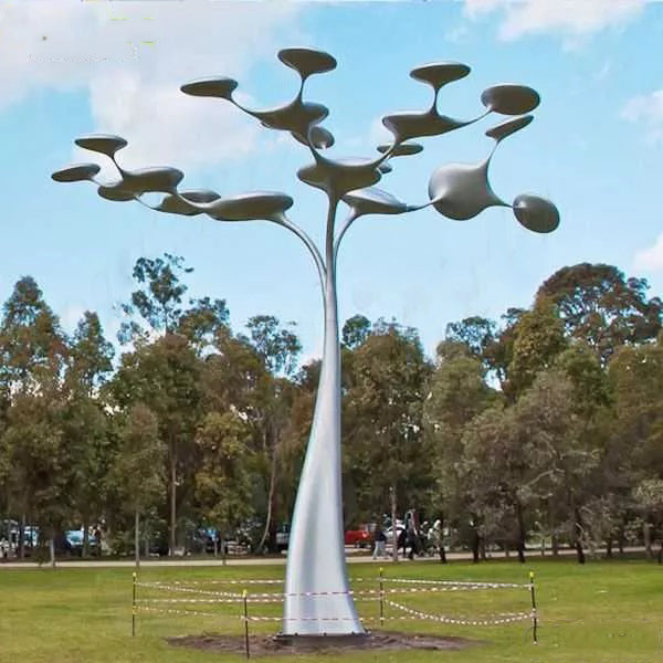 Outdoor Stainless Steel Tree Sculpture: Impressive Large Metal Art Piece Model #SSS1244-Taimco