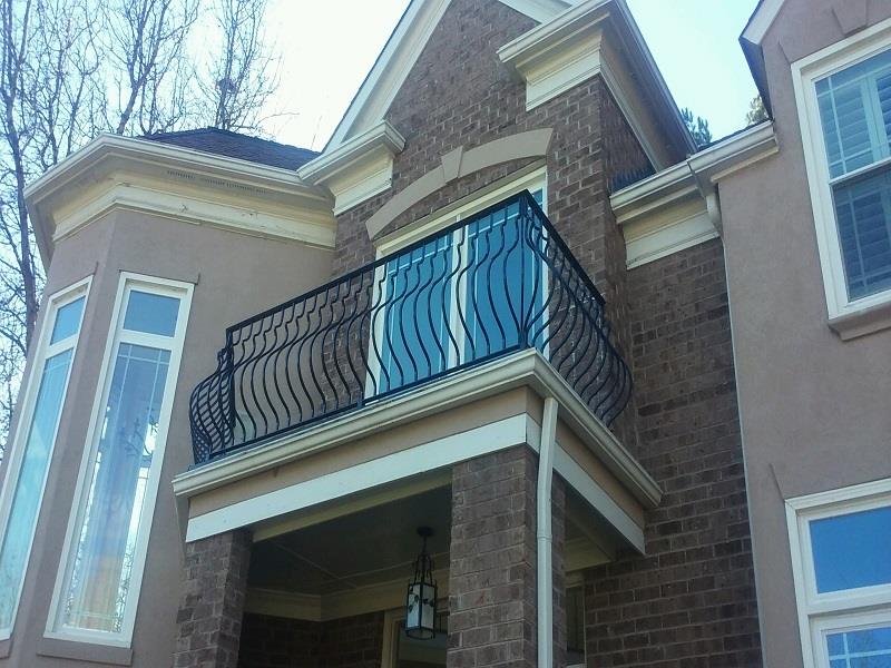 Oval Wrought Iron Balcony Railing Design - Railing Balcony Panels - Simple Style Rail - Made in Canada - Model # DRP983-Taimco
