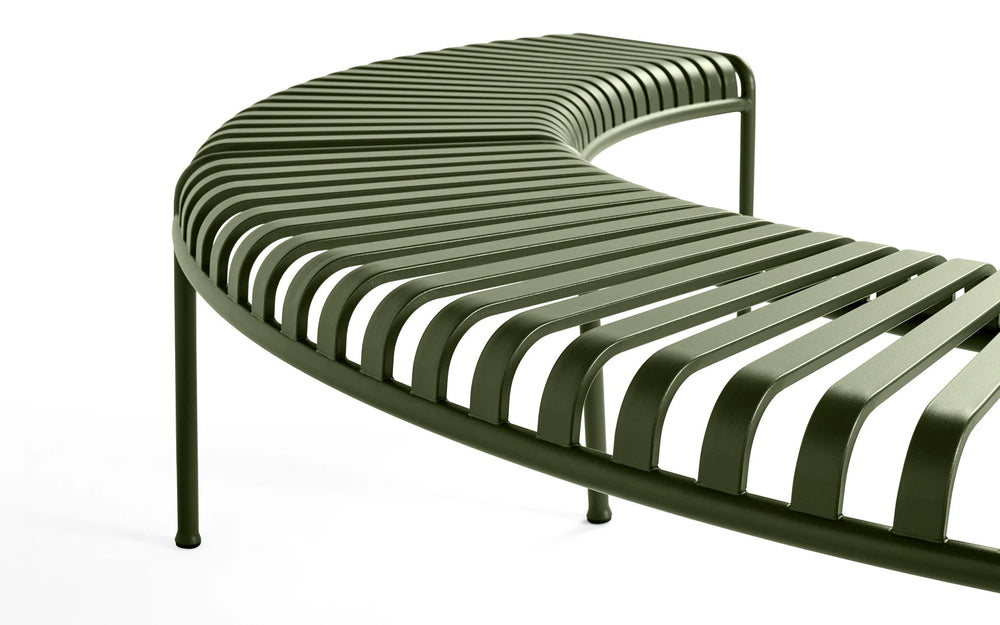 Palissade Modular Circular Outdoor Metal Bench Without Back | Model COLL1704 ( Set of 4 )-Taimco