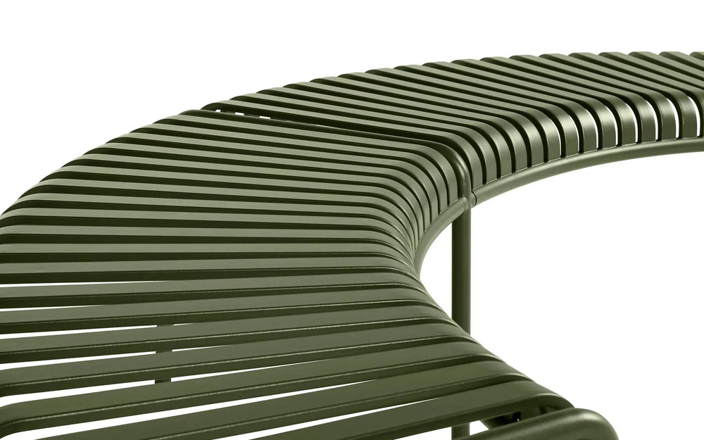 Palissade Modular Circular Outdoor Metal Bench Without Back | Model COLL1704 ( Set of 4 )-Taimco