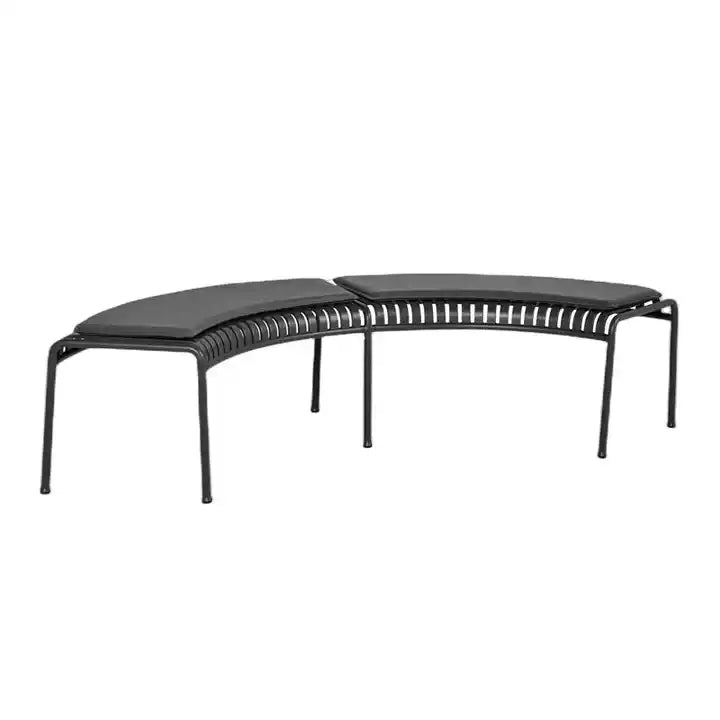 Palissade Modular Circular Outdoor Metal Bench Without Back | Model COLL1704 ( Set of 4 )-Taimco