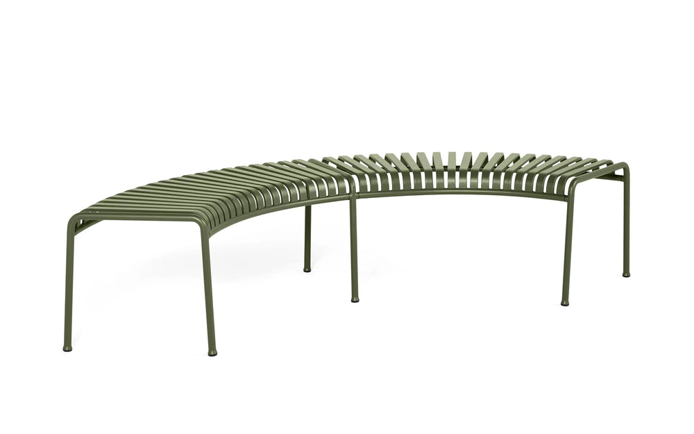 Palissade Modular Circular Outdoor Metal Bench Without Back | Model COLL1704 ( Set of 4 )-Taimco