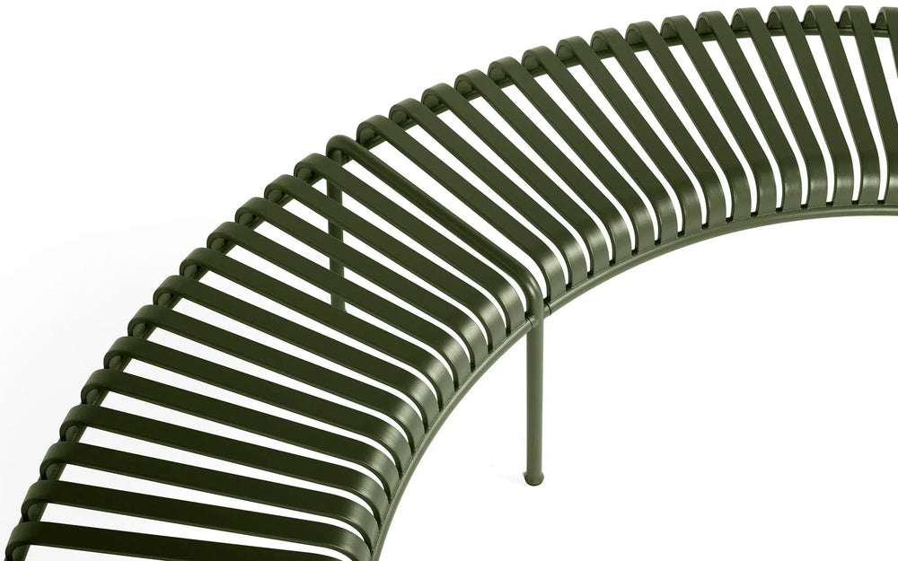 Palissade Modular Circular Outdoor Metal Bench Without Back | Model COLL1704 ( Set of 4 )-Taimco