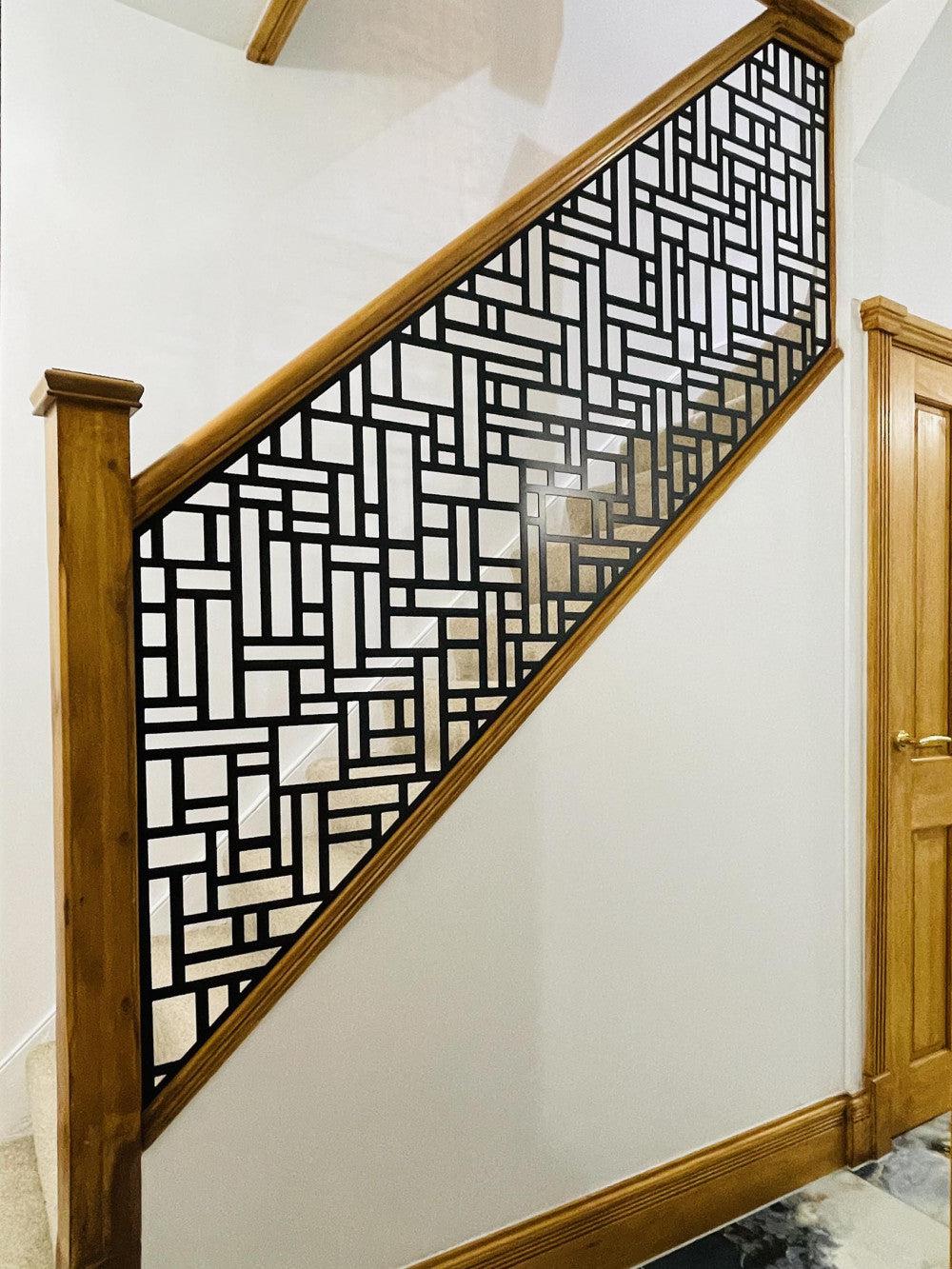 Plasma Cut Metal Stair Railing Panel | Hand Railing | Decorative Modern Railing | Made In Canada | Model # SRP1112-Taimco