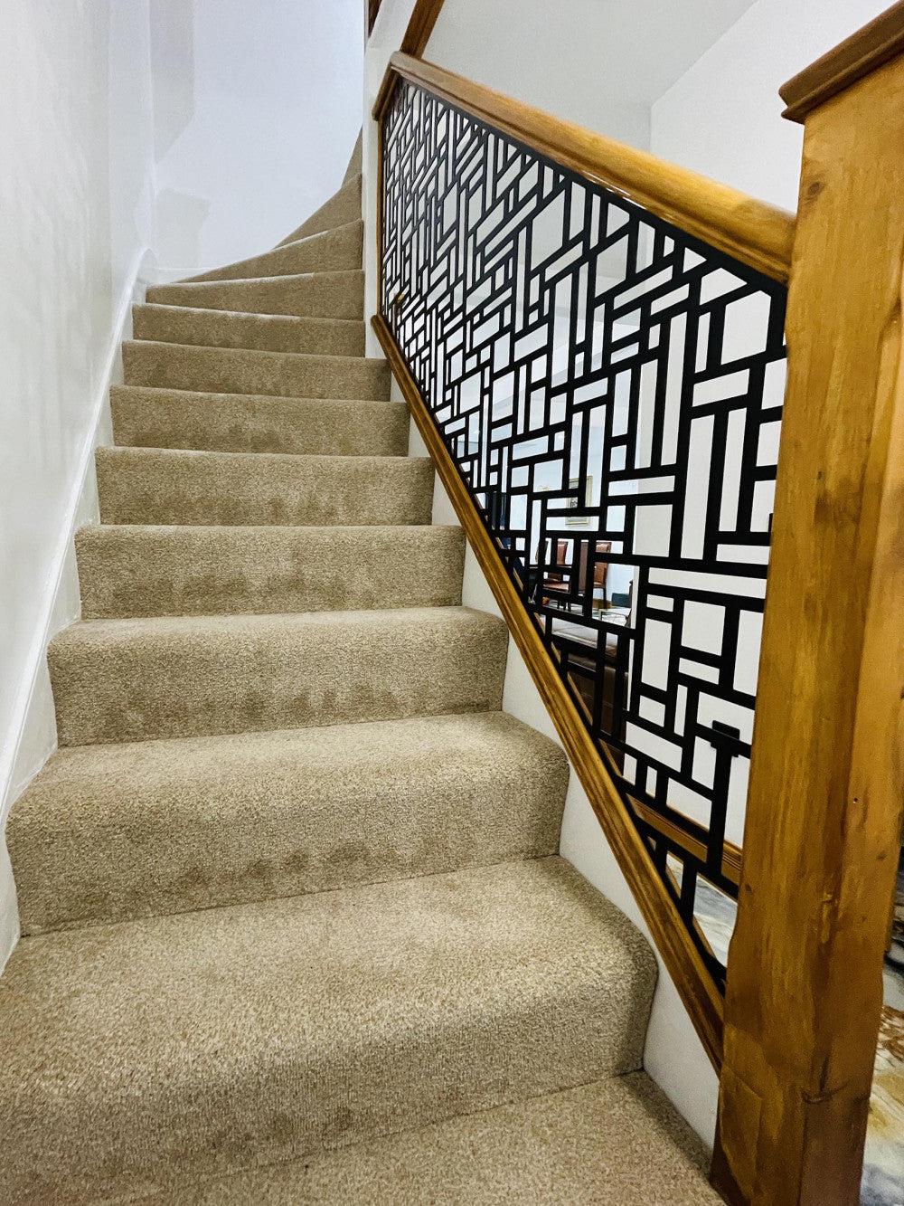 Plasma Cut Metal Stair Railing Panel | Hand Railing | Decorative Modern Railing | Made In Canada | Model # SRP1112-Taimco