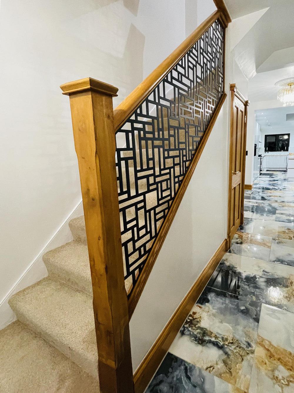 Plasma Cut Metal Stair Railing Panel | Hand Railing | Decorative Modern Railing | Made In Canada | Model # SRP1112-Taimco