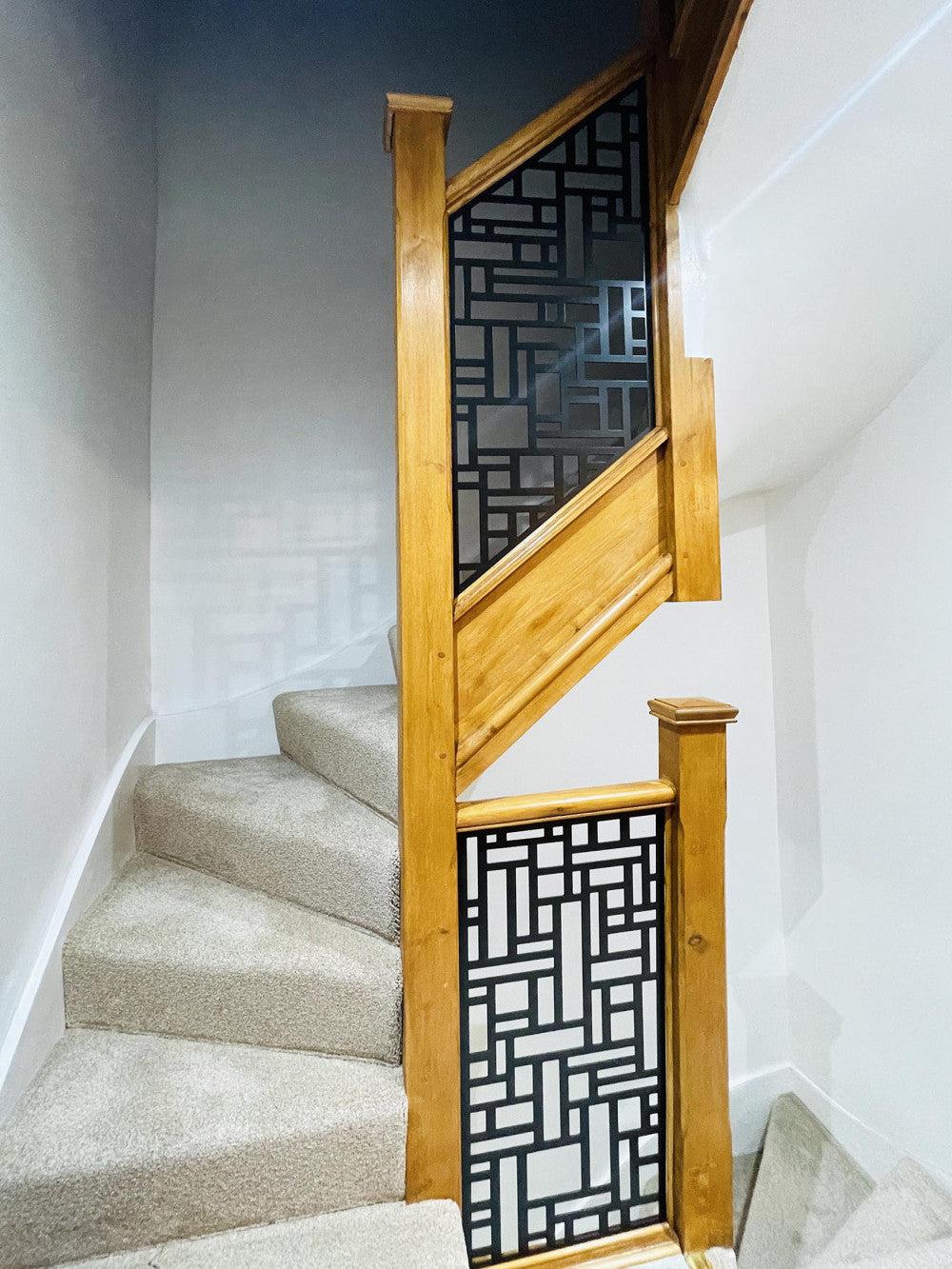 Plasma Cut Metal Stair Railing Panel | Hand Railing | Decorative Modern Railing | Made In Canada | Model # SRP1112-Taimco