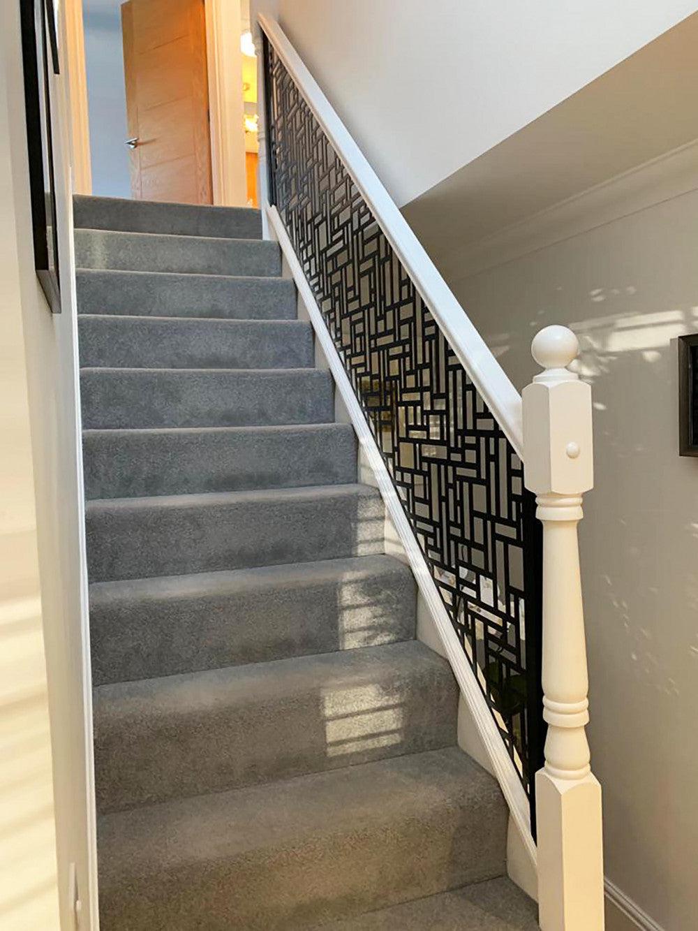 Plasma Cut Metal Stair Railing Panel | Hand Railing | Decorative Modern Railing | Made In Canada | Model # SRP1112-Taimco